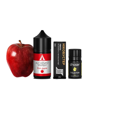 Набір для самозамішування Alchemist Salt Rich Apple (Річ Епл, 50 мг, 30 мл) 21551 Фото Інтернет магазина Кальянів - Пахан