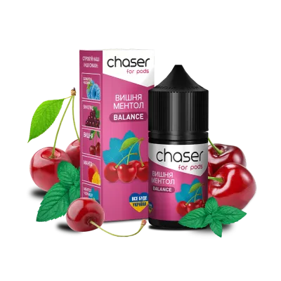 Рідина Chaser Cherry Menthol Balance (Вишня Ментол, 50мг, 30мл) 25857 Фото Інтернет магазина Кальянів - Пахан