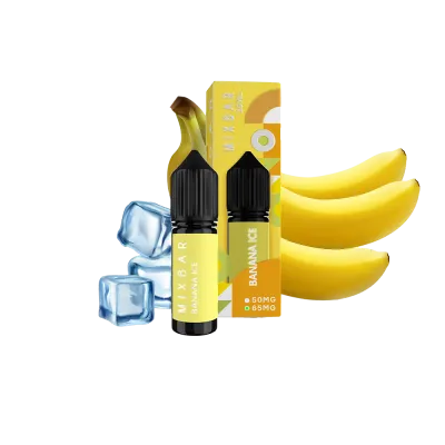 Рідина Mix Bar Salt Banana Ice (Банан Льод, 65 мг, 15 мл)   20428 Фото Інтернет магазина Кальянів - Пахан