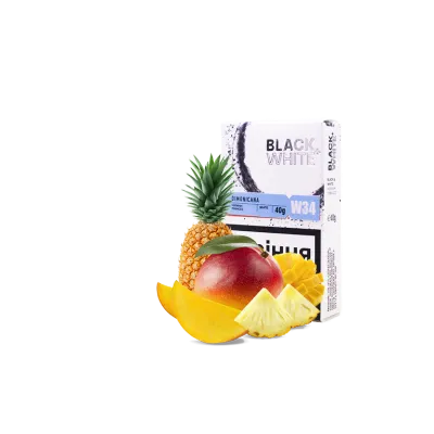 Тютюн Black&White Dominikana (тропічні фрукти, 40 г)   9883 Фото Інтернет магазина Кальянів - Пахан