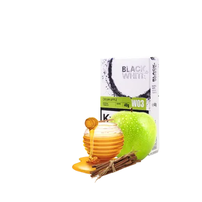 Тютюн Black&White Cream apple (яблуко мед кориця, 40 г)   9852 Фото Інтернет магазина Кальянів - Пахан