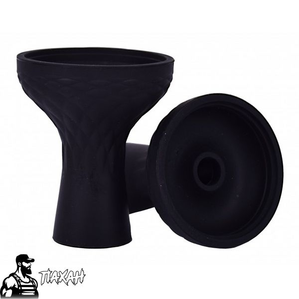 Чаша силіконова Yahya з візерунком фанел Black 849 Фото Інтернет магазину Кальянів - Пахан