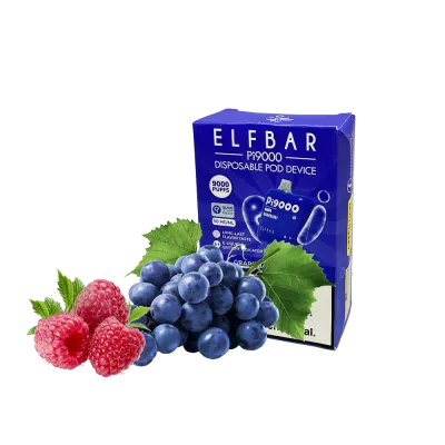 Elf Bar Pi9000 Grape raspberry (Виноград Малина) Одноразовий POD 901 Фото Інтернет магазина Кальянів - Пахан