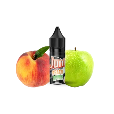 Рідина Juni Silver Ice Peach Apple (Персик Яблуко, 50 мг, 15 мл)   20344 Фото Інтернет магазина Кальянів - Пахан