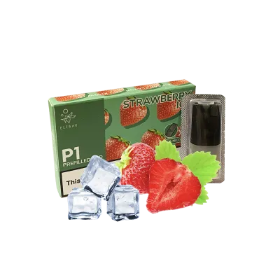 Картридж Elf Bar P1 Strawberry Ice (Клубника Айс) 10000 Фото Інтернет магазину Кальянів - Пахан