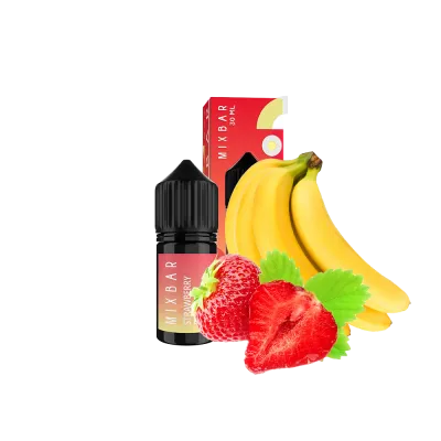 Рідина Mix Bar Salt Strawberry Banana (Банан Полуниця, 50 мг, 30 мл)   20454 Фото Інтернет магазина Кальянів - Пахан