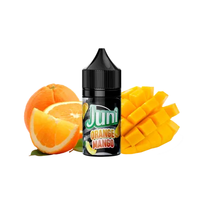 Рідина Juni Silver Ice Orange Mango (Апельсин Манго, 50 мг, 30 мл)   20352 Фото Інтернет магазина Кальянів - Пахан