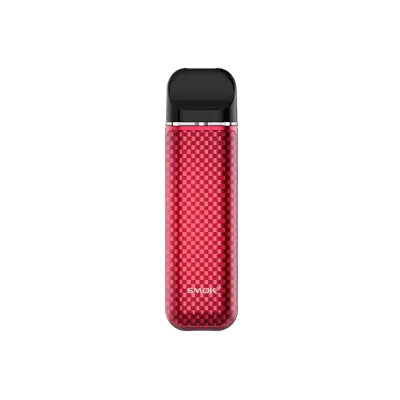 Smok Novo 3 800 Red Carbon Fiber (Красный, с картриджем) Многоразовый POD 458 Фото Інтернет магазину Кальянів - Пахан