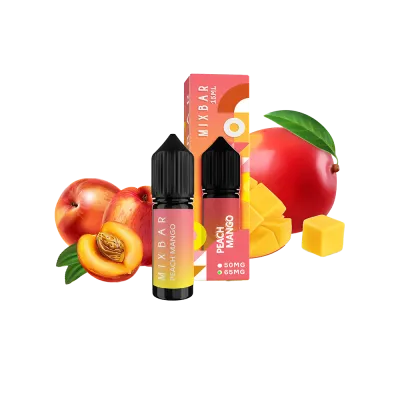 Рідина Mix Bar Salt Peach Mango (Персик Манго, 65 мг, 15 мл)   20437 Фото Інтернет магазина Кальянів - Пахан