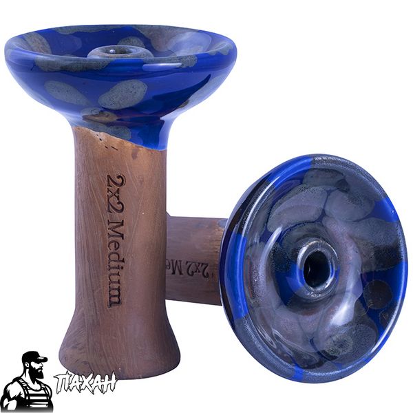 Чаша 2×2 Hookah Medium Blue 1022 Фото Інтернет магазина Кальянів - Пахан