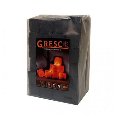 Горіхове вугілля Gresco 1 кг 3806 Фото Інтернет магазину Кальянів - Пахан