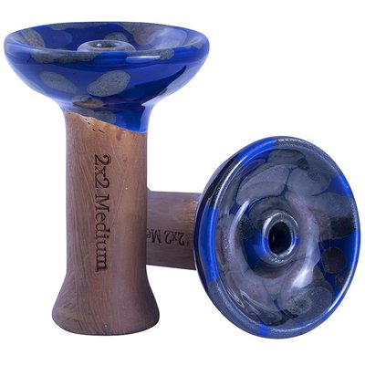 Чаша 2×2 Hookah Medium Blue 1022 Фото Інтернет магазина Кальянів - Пахан