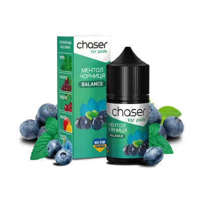 Рідина Chaser Blueberry Menthol Balance (Чорниця Ментол, 50 мг, 30 мл) 43066 Фото Інтернет магазина Кальянів - Пахан