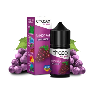 Рідина Chaser Grape Balance (Виноград, 50 мг, 30 мл) 45214 Фото Інтернет магазина Кальянів - Пахан