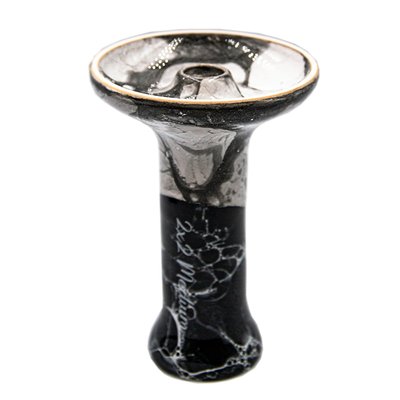 Чаша 2×2 Hookah Phunnel Medium Mramor White Black 3490 Фото Інтернет магазина Кальянів - Пахан