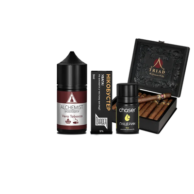 Набір для самозамішування Alchemist Salt Vero Tobacco (Тютюн, 50 мг, 30 мл) 21554 Фото Інтернет магазина Кальянів - Пахан