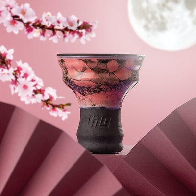Чаша 420 Bowls Uranum Sakura Moon Pink + Тютюн 420 Біла полуниця 4661 Фото Інтернет магазина Кальянів - Пахан